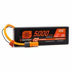 Wholesale ⭐ Spektrum 7.4V 5000mAh 2S 100C Smart G2 Hardcase LiPo Battery: IC5 ✔️