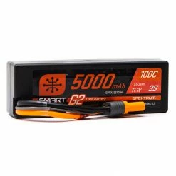 Discount 😉 Spektrum 11.1V 5000mAh 3S 100C Smart G2 Hardcase LiPo Battery: IC5 🎉