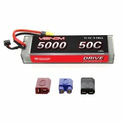 Cheap 💯 Venom 11.1V 5000mAh 3S 50C DRIVE Hardcase LiPo Battery: UNI 2.0 Plug ✔️